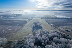 Early morning mist and frost